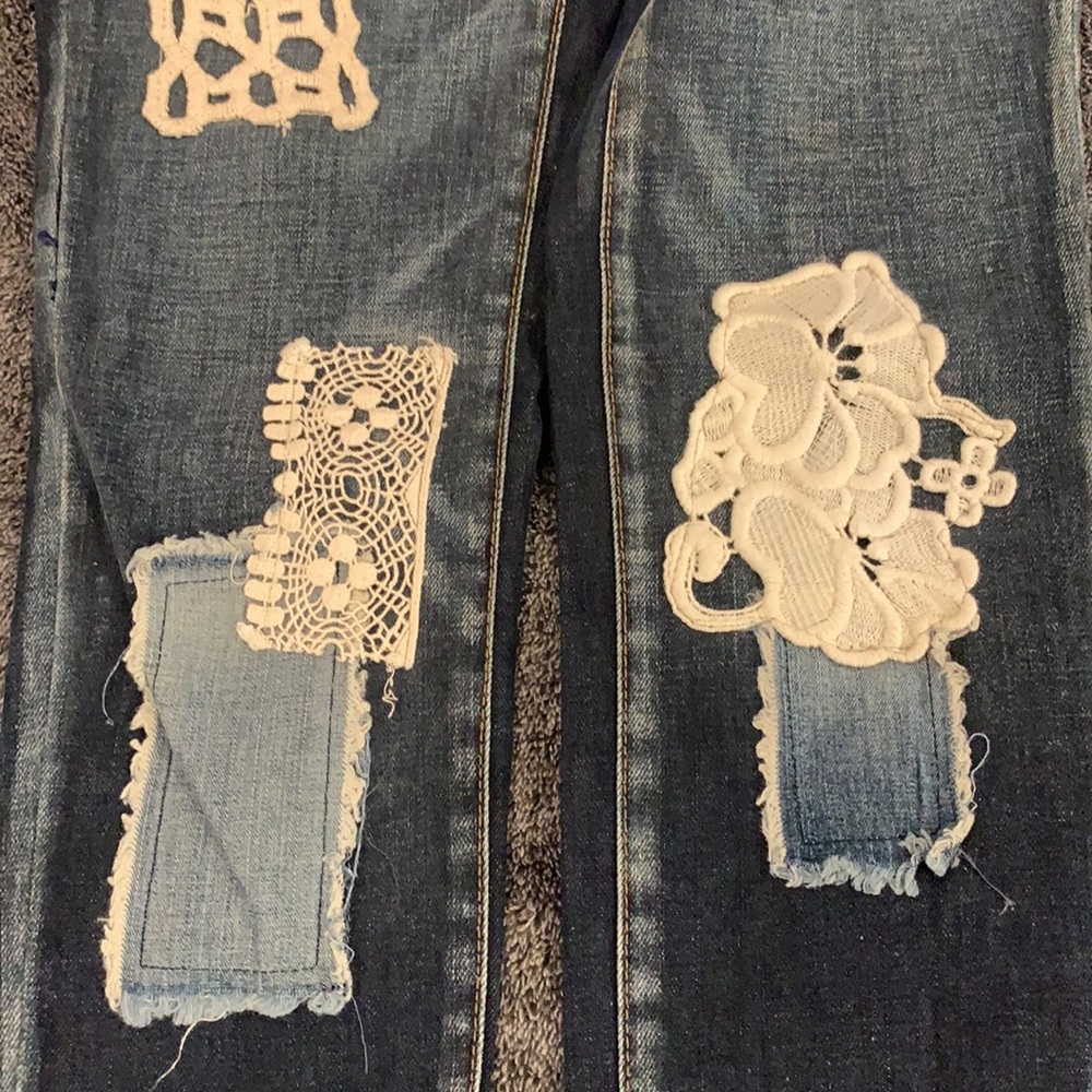 Free People Patchwork Jeans 24 - Picture 3 of 13